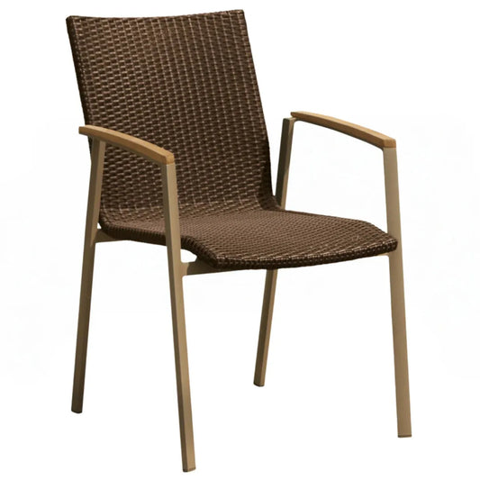 Fox - Stapelsessel Aluminium/Polyrattan