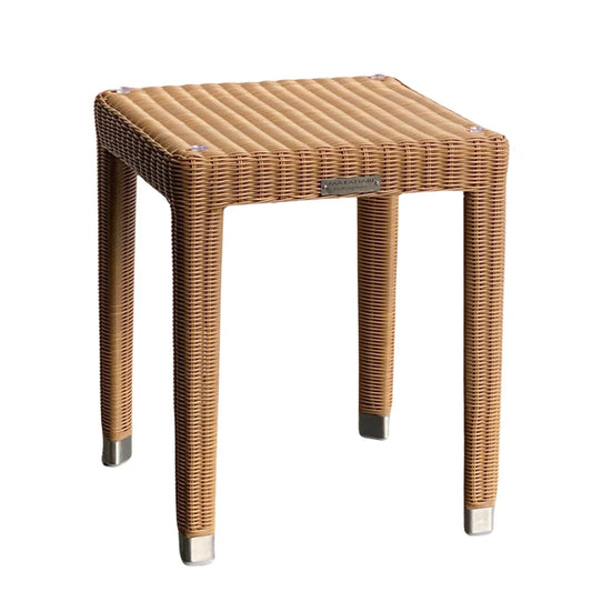 Beistelltisch Acapulco Aluminium/Geflecht mit Glasplatte