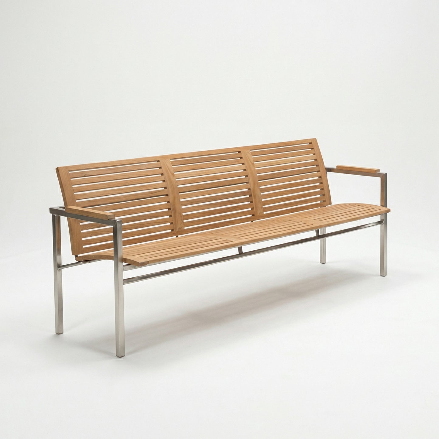 Stapelbank Centauri 215 cm Teakholz/Edelstahl