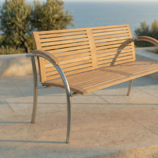 Gartenbank Ariane 3-Sitzer Teakholz/Edelstahl