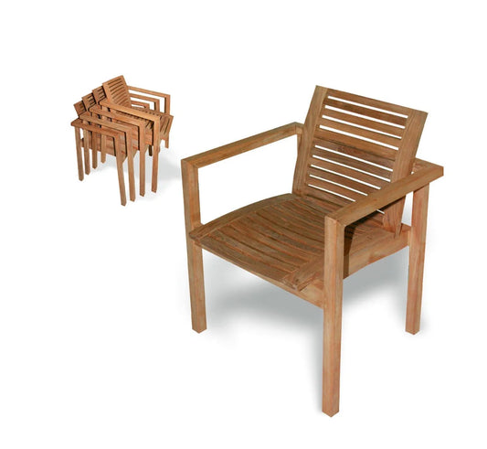 Stapelsessel Castor Teakholz