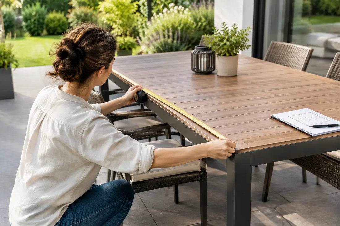 Gartentisch für Gäste richtig ausmessen und planen