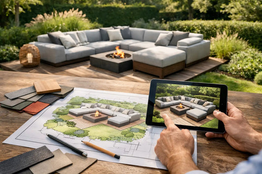 Planung für modulare Sitzlandschaften im Garten