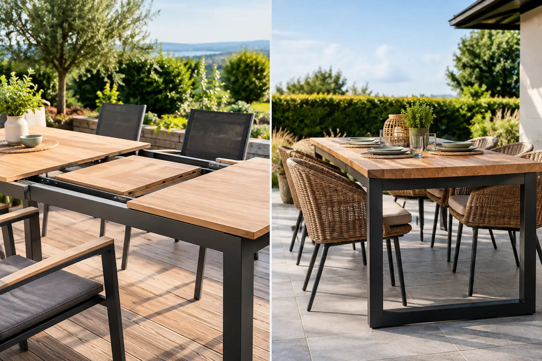 Ausziehtisch oder fester Gartentisch wählen?