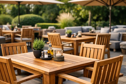 Gastro Gartenmöbel aus Holz richtig wählen