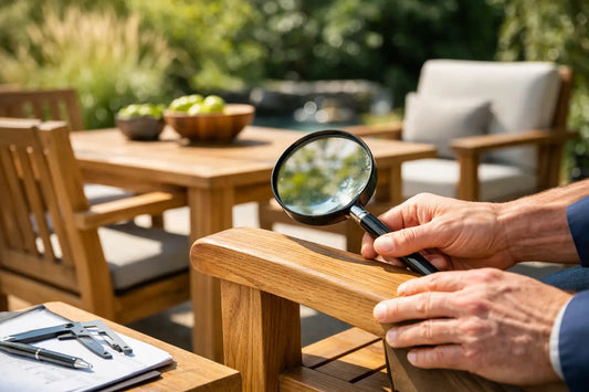 Teakholz Gartenmöbel Qualität richtig beurteilen
