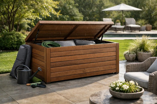Gartenbox Holz wetterfest richtig wählen