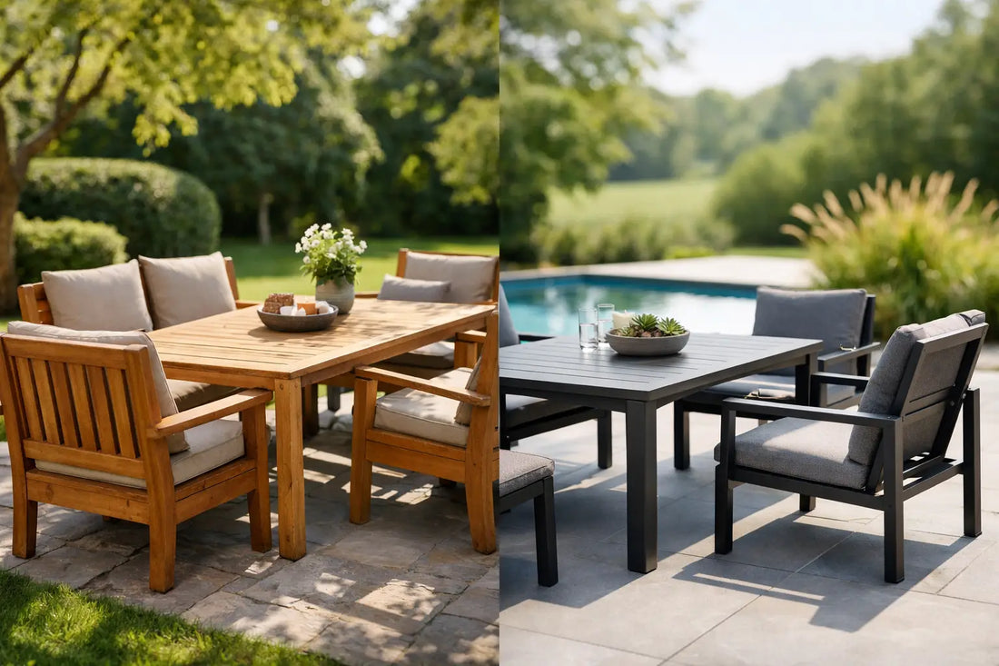 Gartenmöbel Holz oder Aluminium wählen