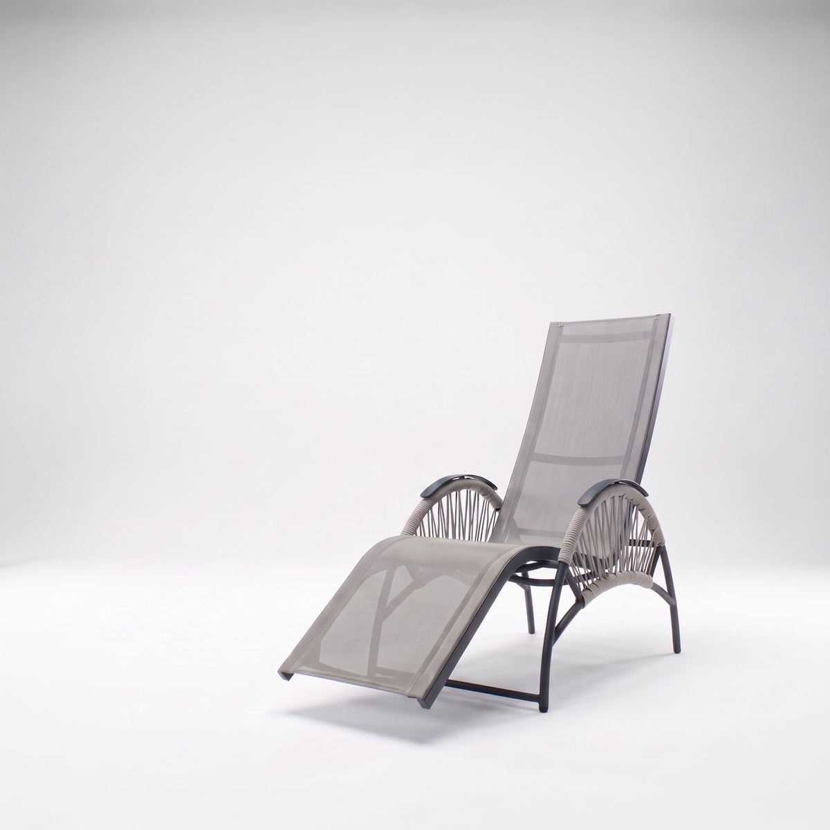 Outdoor Kippliege Atlas Aluminium/Outdoor-Seilgeflecht
