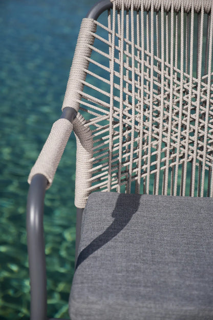 Atlas - Stapelstuhl Aluminium/Seil