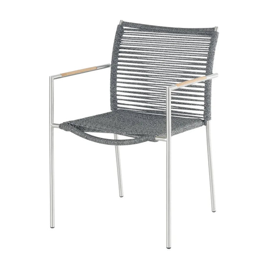 Centauri Stapelstuhl Edelstahl/Seil