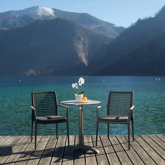 Denali - Stapelsessel Aluminium/Rope anthrazit