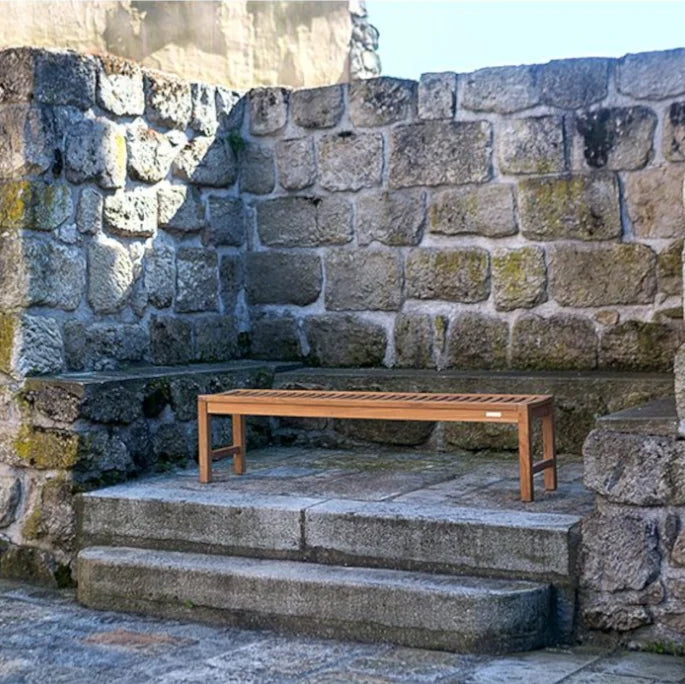 Gartenbank Artemis lehnenlos Teakholz in verschiedenen Größen