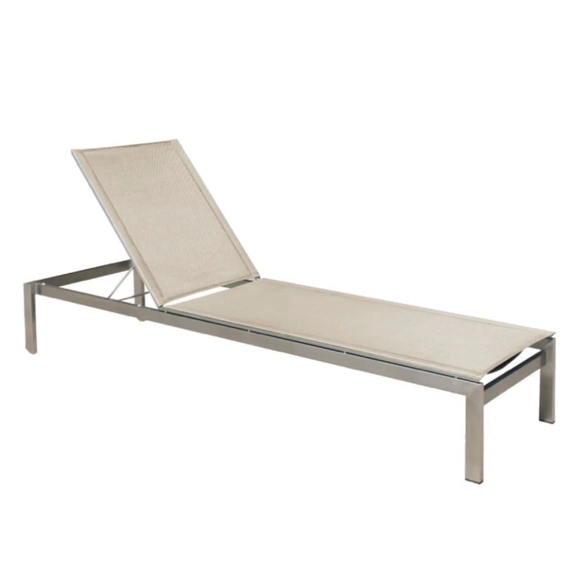 Gartenliege Libra sandgrau Edelstahl/Textilene