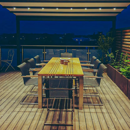 Gartentisch Phönix aus Teakholz mit Edelstahl