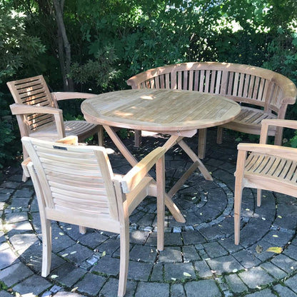 Matahari Teak Klapptisch Hermes rund