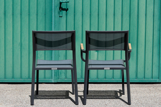 Stapelsessel Selena Aluminium/Textilene anthrazit