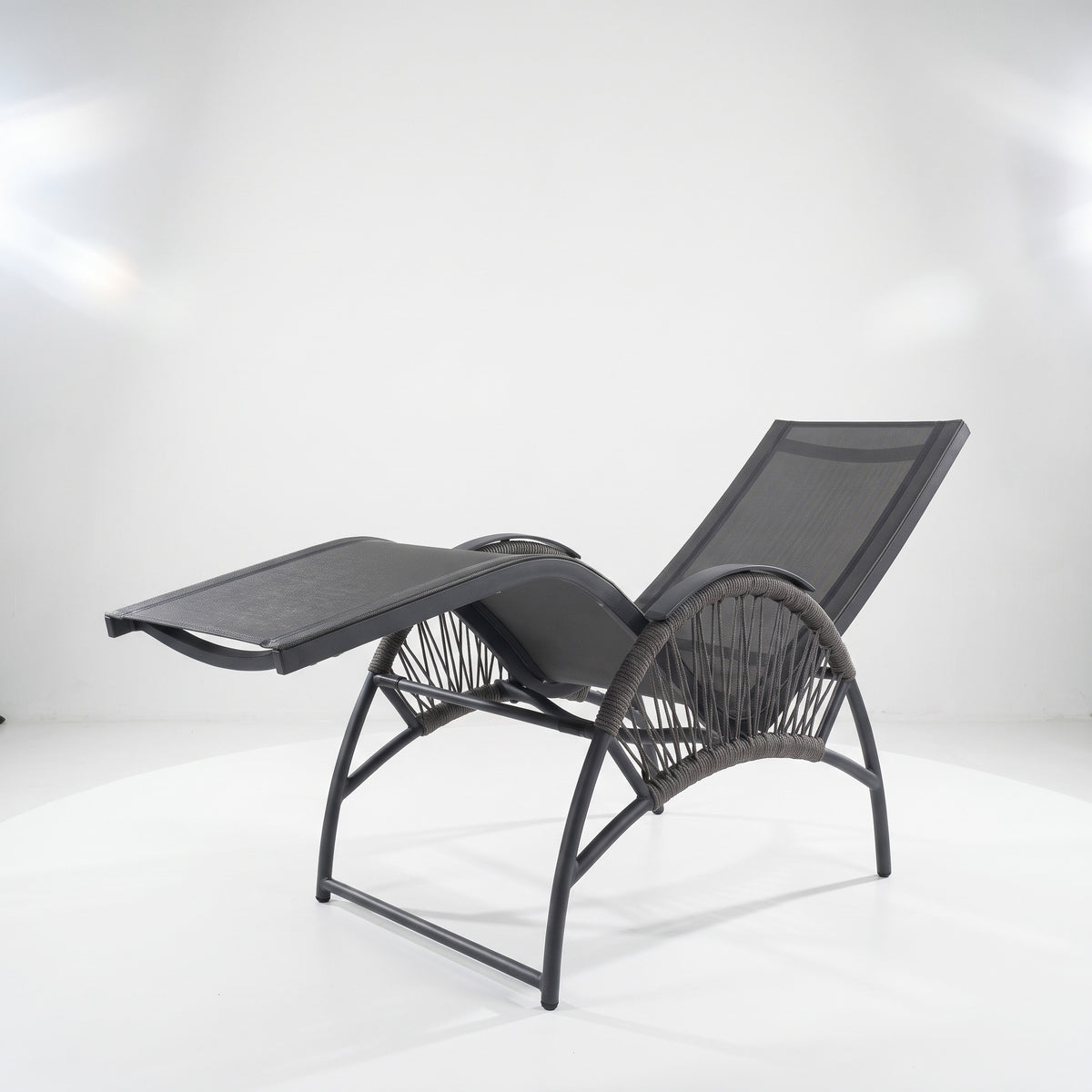 Outdoor Kippliege Atlas Aluminium/Outdoor-Seilgeflecht