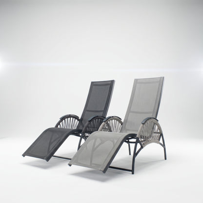 Outdoor Kippliege Atlas Aluminium/Outdoor-Seilgeflecht
