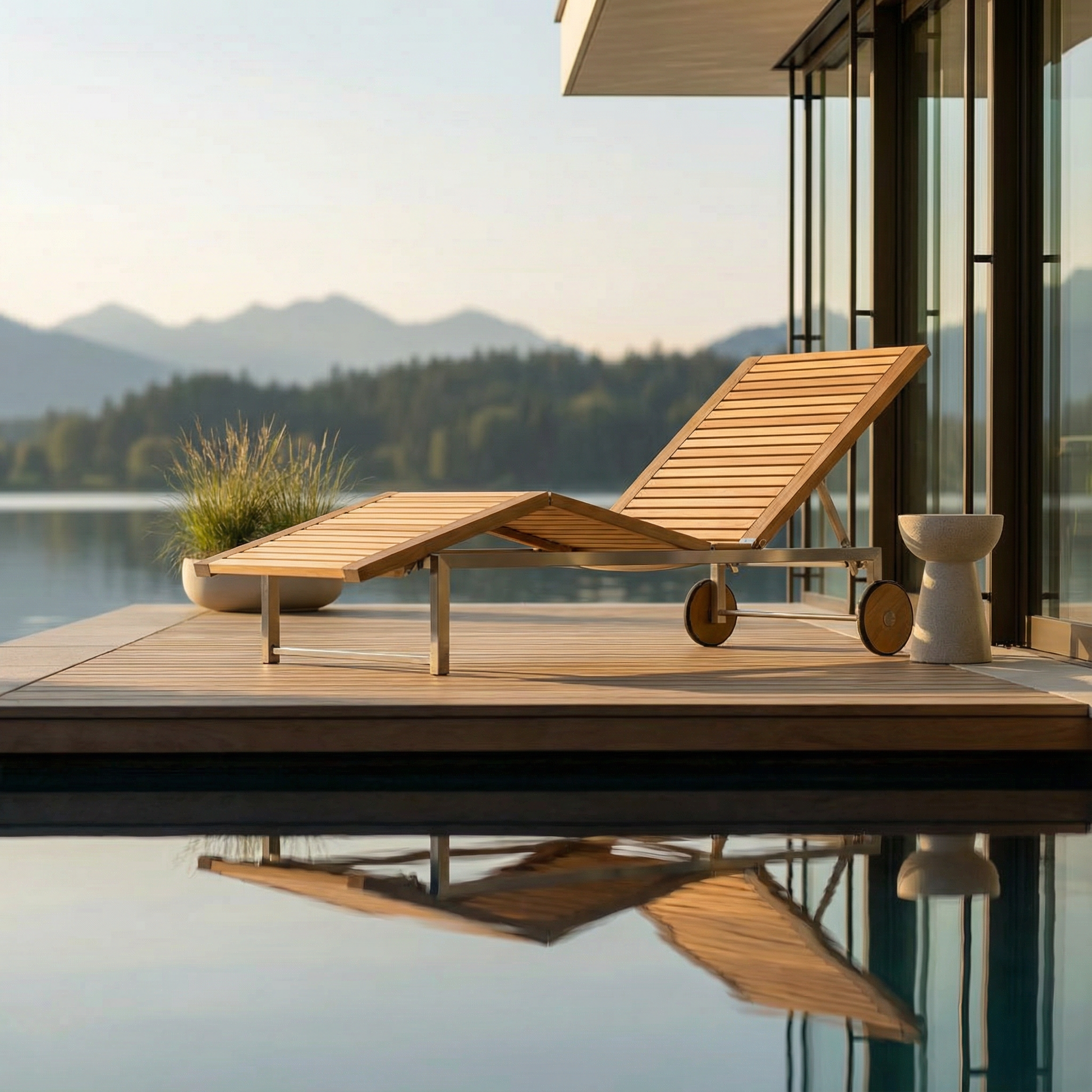 Liege Libra Teakholz/Edelstahl