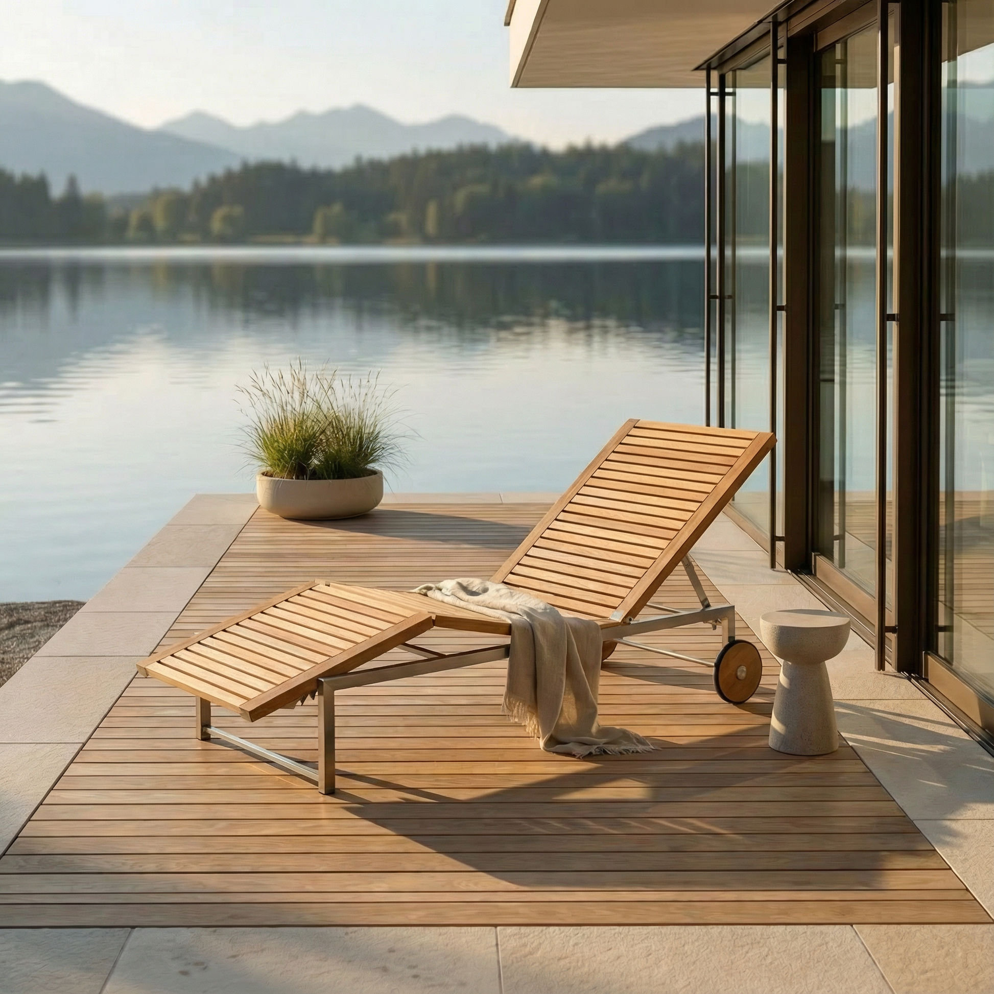 Liege Libra Teakholz/Edelstahl