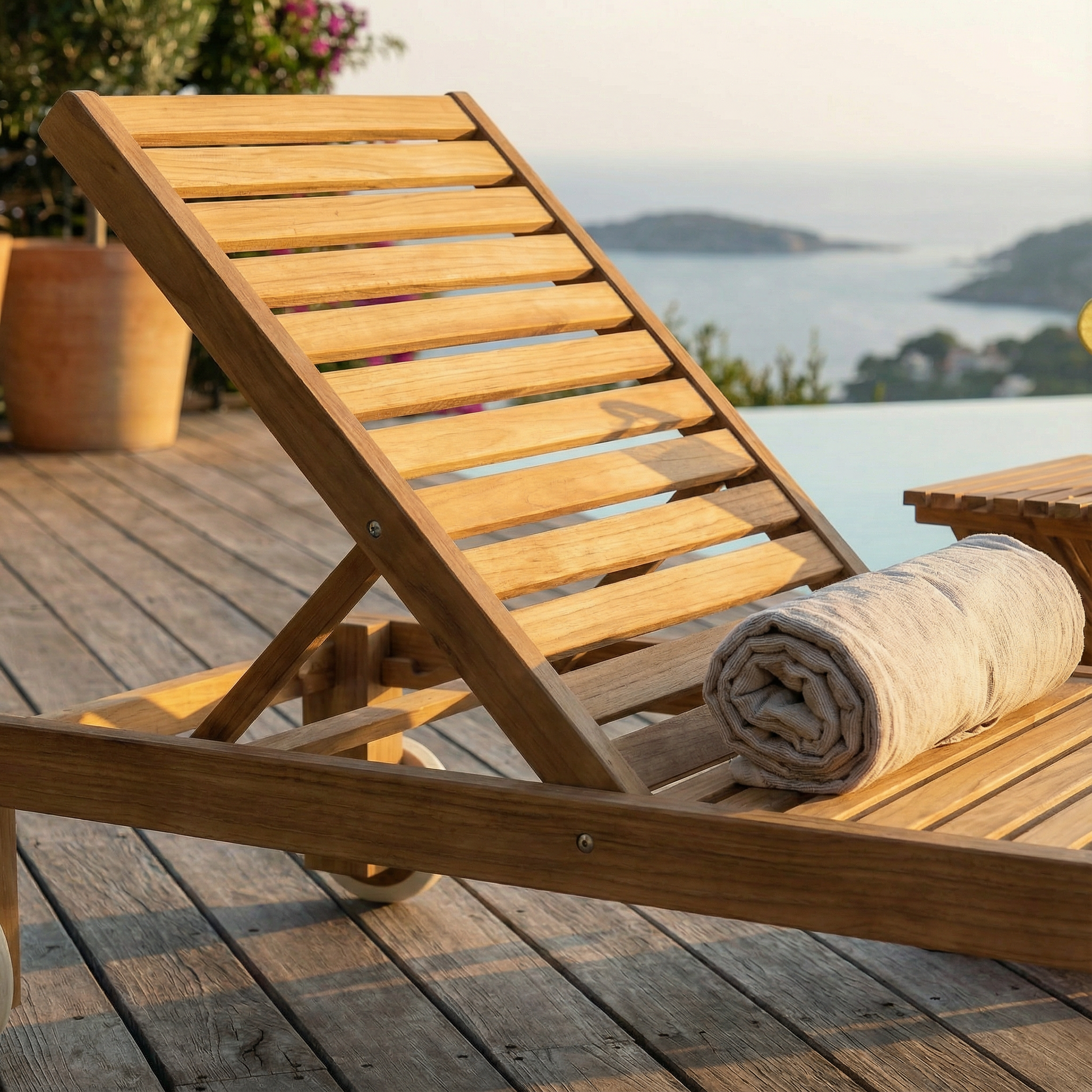 Matahari Teak Gartenliege Cubus