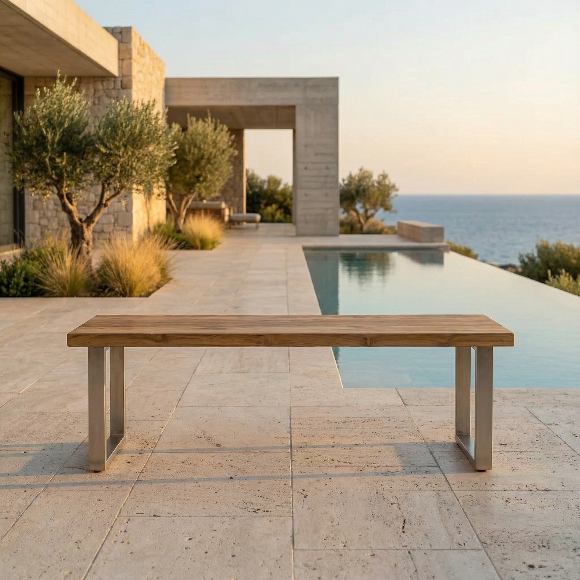 Matahari Teak Hockerbank Arthus Fusion