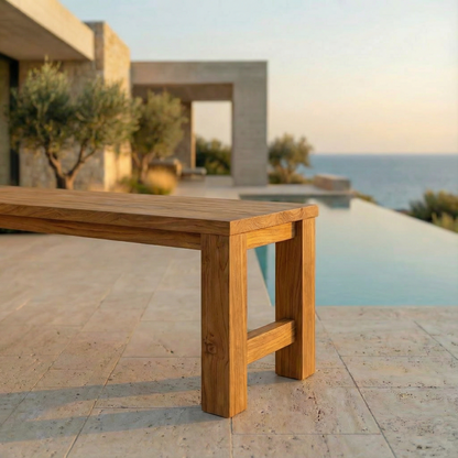 Matahari Teak Hockerbank Arthus Retro