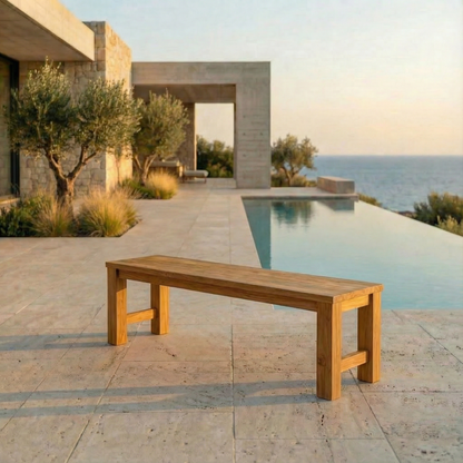 Matahari Teak Hockerbank Arthus Retro