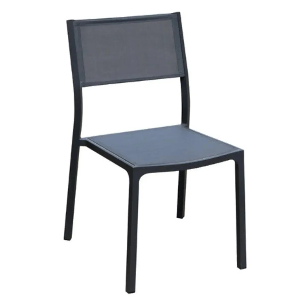 Selena - Stapelstuhl aus Aluminium/Textilene taupe