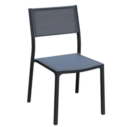 Selena - Stapelstuhl aus Aluminium/Textilene taupe