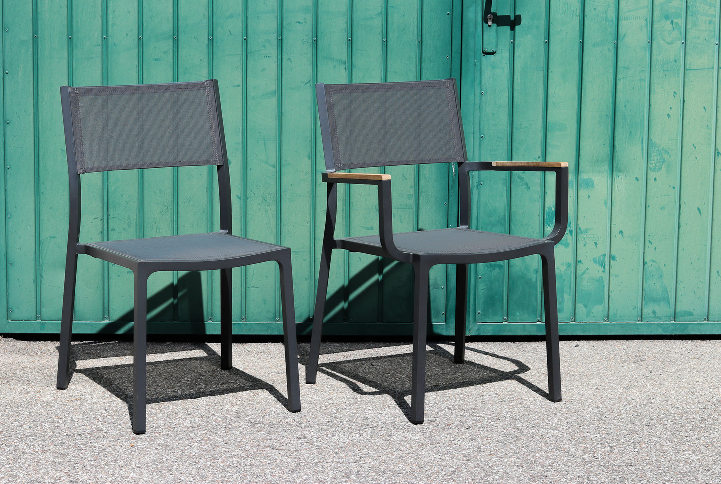 Stapelsessel Selena Aluminium/Textilene anthrazit