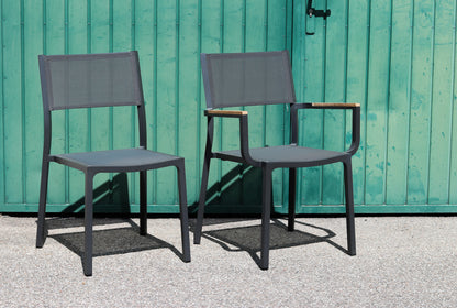 Stapelsessel Selena Aluminium/Textilene anthrazit