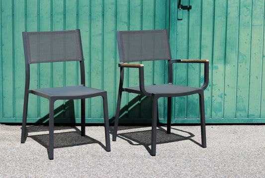 Stapelsessel Selena Aluminium/Textilene anthrazit