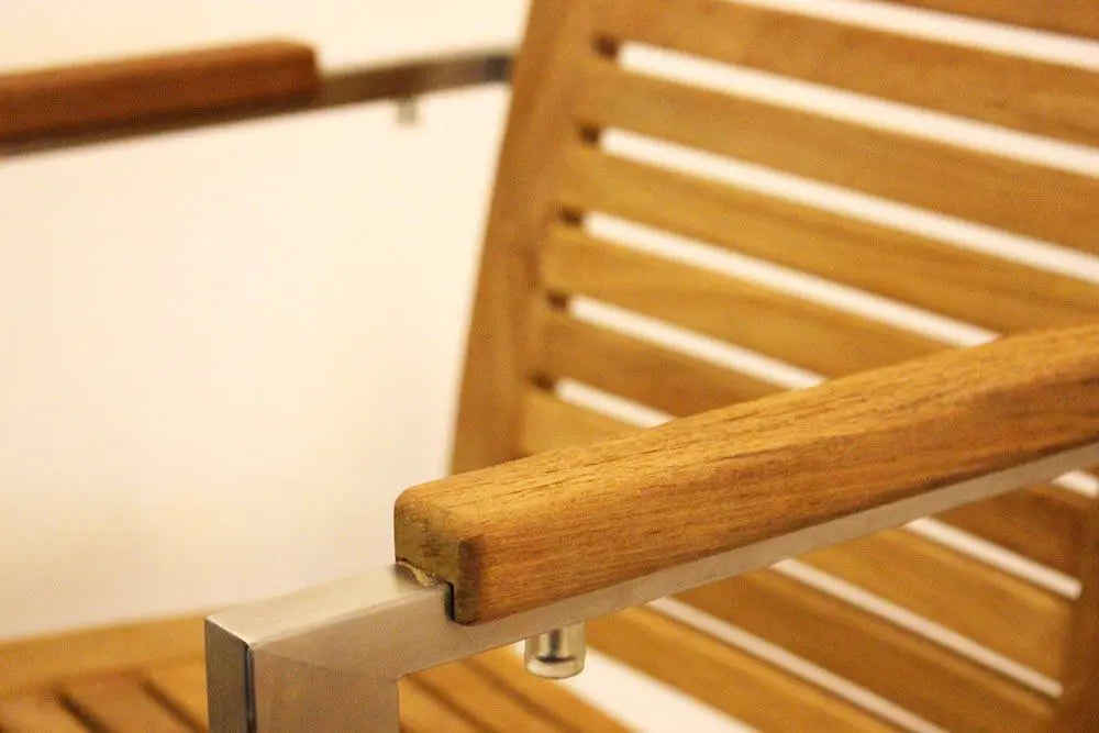 Freischwinger Centauri Edelstahl/Teakholz