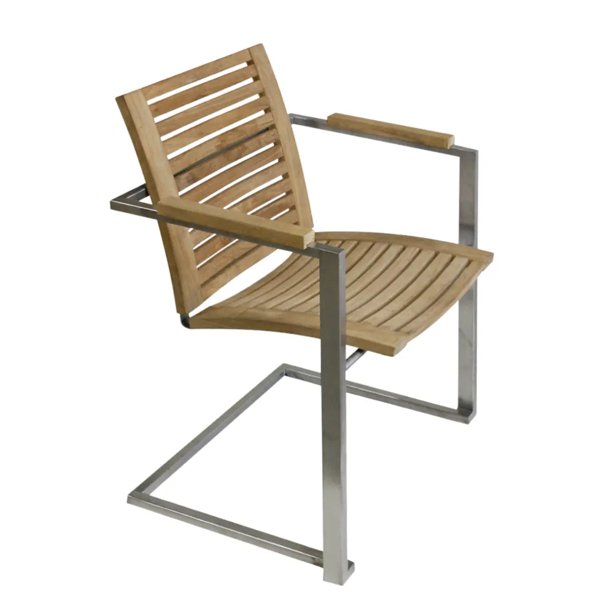Freischwinger Centauri Edelstahl/Teakholz