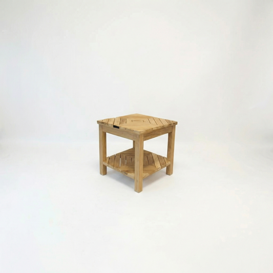 Matahari Teak Beistelltisch Aphrodite mit Ablage