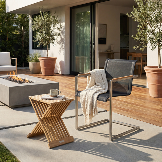 Centauri - Freischwinger Edelstahl/Textilene