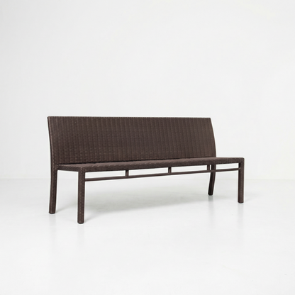 Gartenbank Salsa Aluminium/Polyrattan java braun