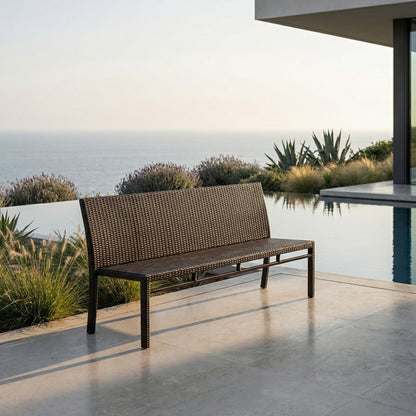 Gartenbank Salsa Aluminium/Polyrattan java braun