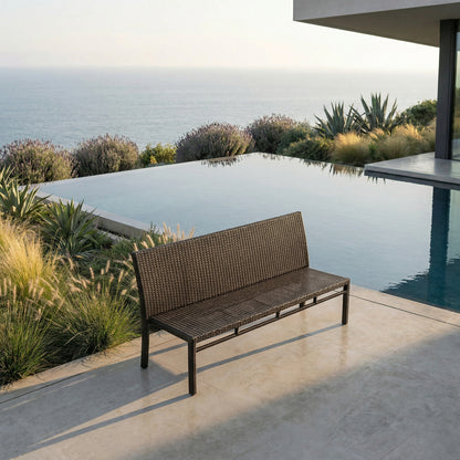 Gartenbank Salsa Aluminium/Polyrattan java braun