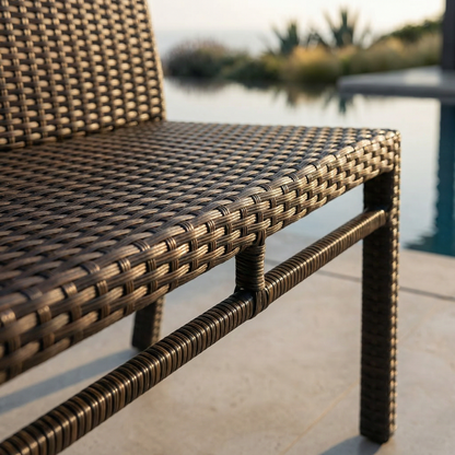 Gartenbank Salsa Aluminium/Polyrattan java braun