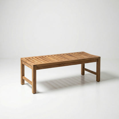 Gartenbank Artemis lehnenlos Teakholz in verschiedenen Größen