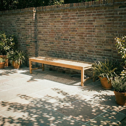 Gartenbank Artemis lehnenlos Teakholz in verschiedenen Größen