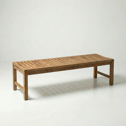 Gartenbank Artemis lehnenlos Teakholz in verschiedenen Größen