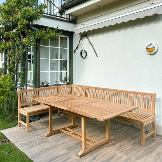 Matahari Teak Ausziehtisch Teutates 165-220x100cm (4-8 Personen)