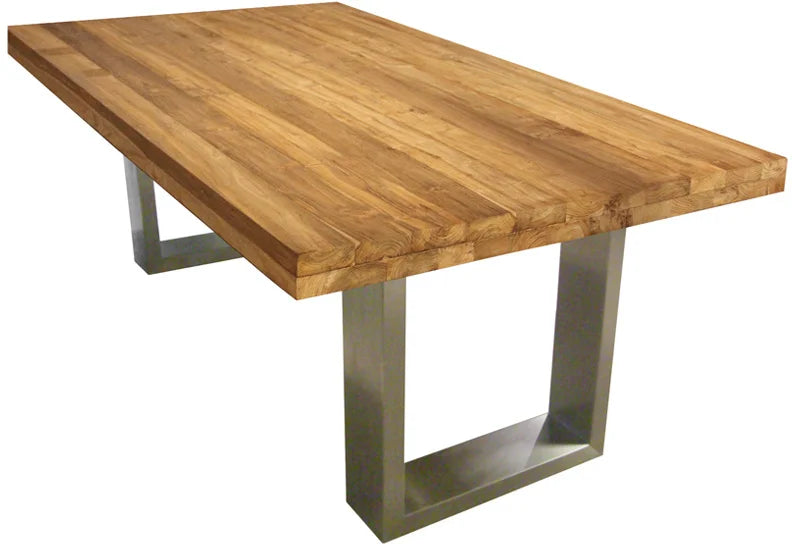 Matahari Teak Gartentisch Arthus mit Bügelfuß