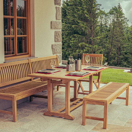 Matahari Teak Gartentisch Teutates in verschiedenen Größen