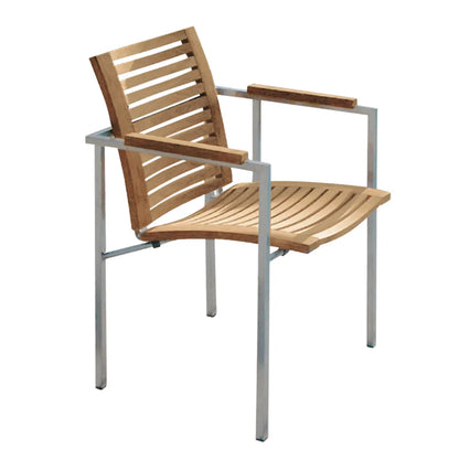 Stapelsessel Centauri Teakholz/Edelstahl