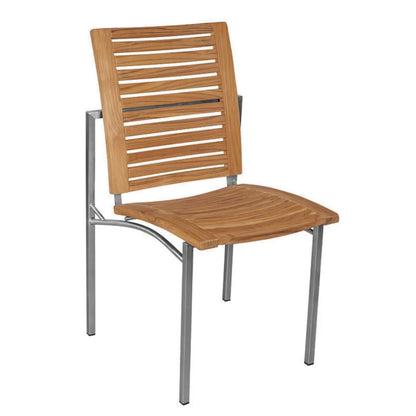 Stapelstuhl Centauri Teakholz/Edelstahl